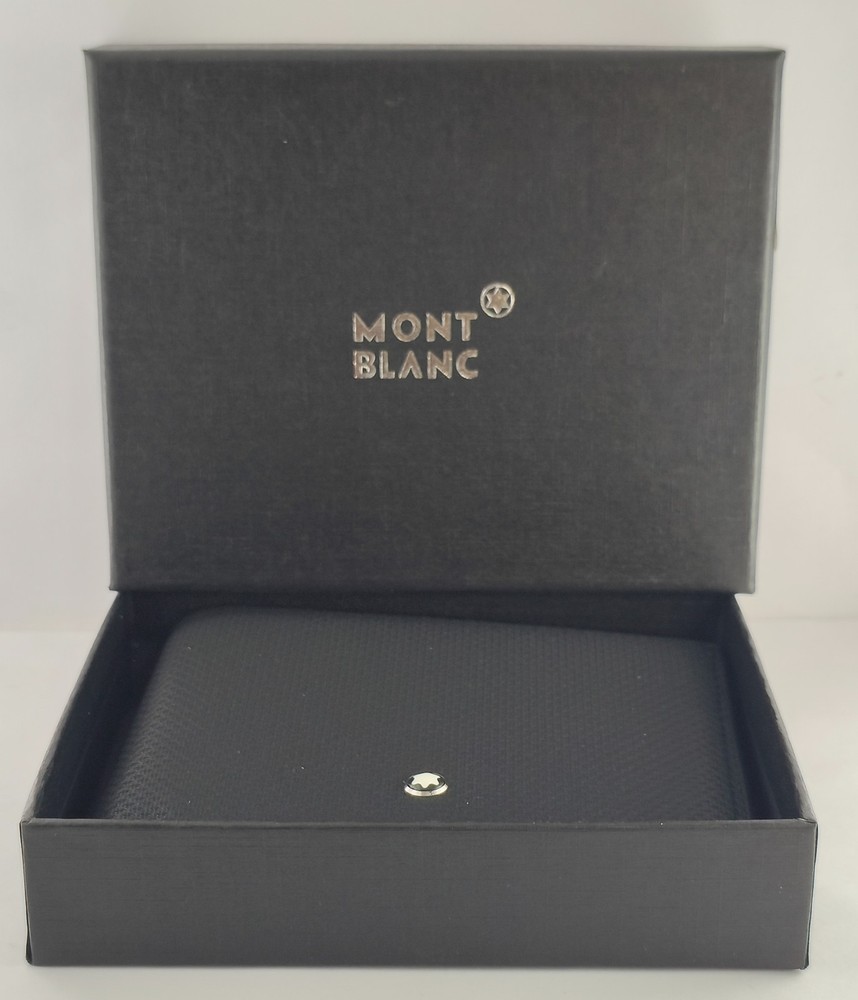 Montblanc Soft Grain Black Leather Bi-Fold Men's Wallet | Star Logo
