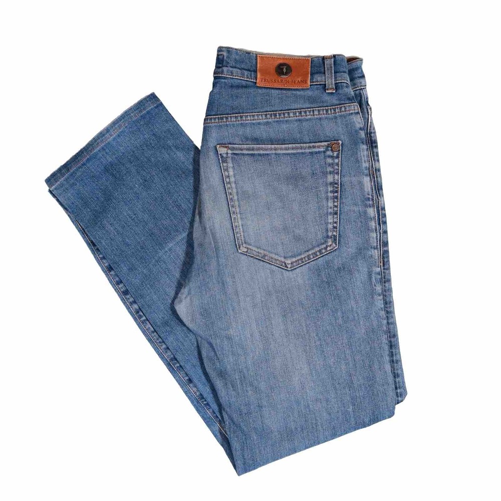 Trussardi Blue Fade Straight Leg Unisex Jeans Size 31 W32 L30