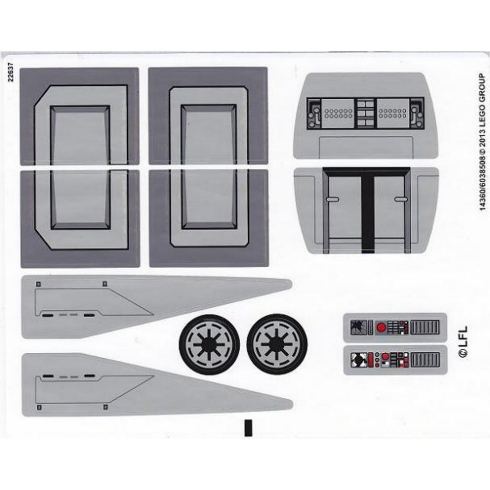 new LEGO Sticker Sheet for Star Wars set 75019 - AT-TE