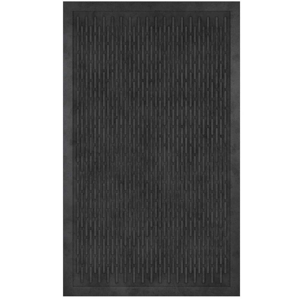Indoor Outdoor Waterproof Ribbed Rubber Mat Multi-Purpose Rug for Any Space