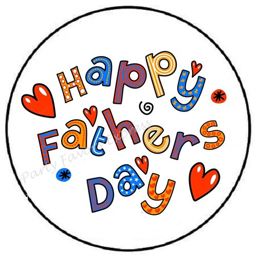 HAPPY FATHERS DAY ENVELOPE SEALS LABELS STICKERS PARTY FAVORS-image