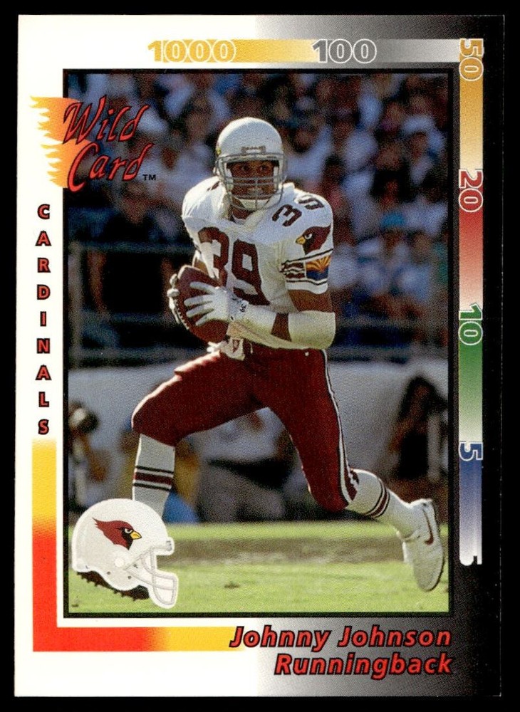 1992 Johnny Johnson Wild Card Phoenix Cardinals #37 Football Trading Card