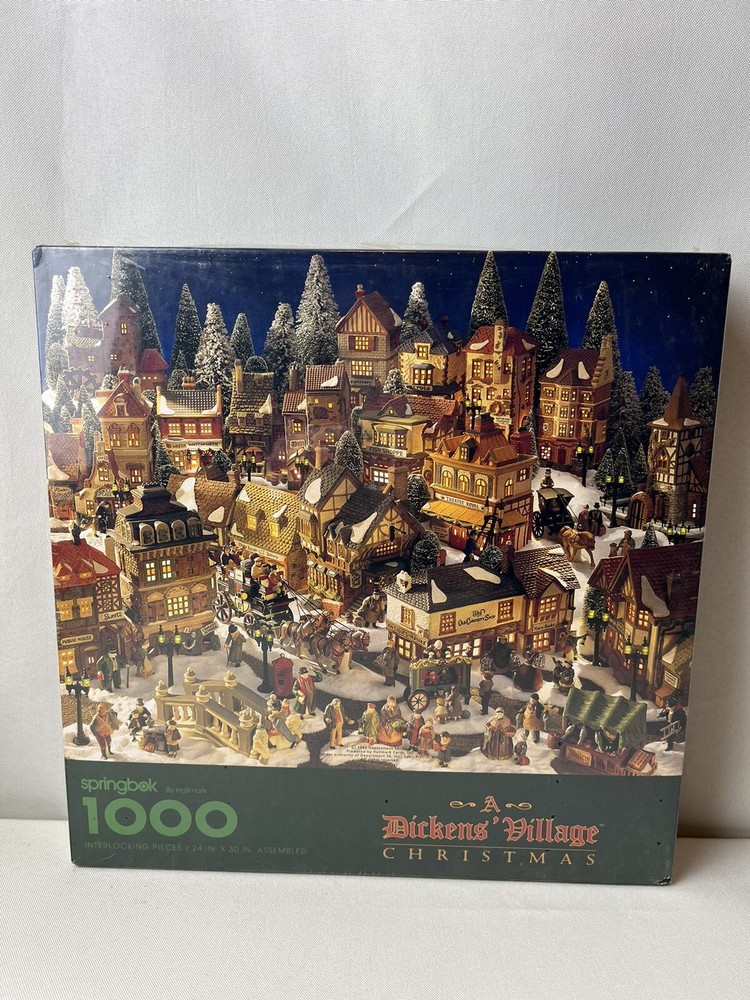 Vintage Dept 56 A Dickens Village Christmas Puzzle Springbok 1000 Piece Sealed!!