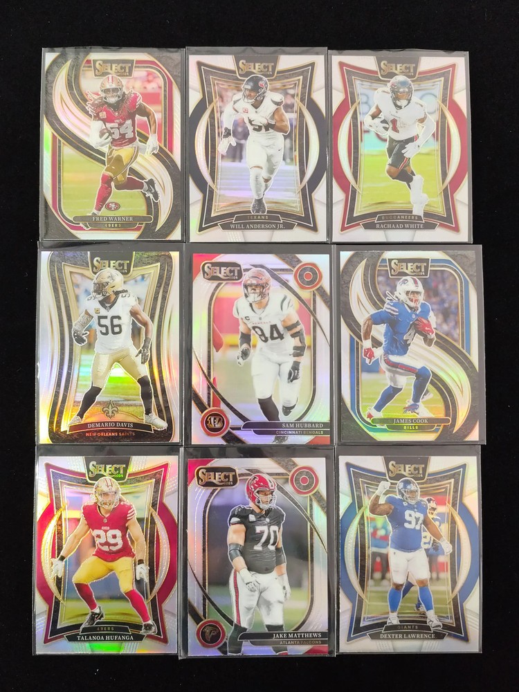 2024 Panini Select Premier Silver Prizm Warner Cook Jake Matthews Lot*9 GL12