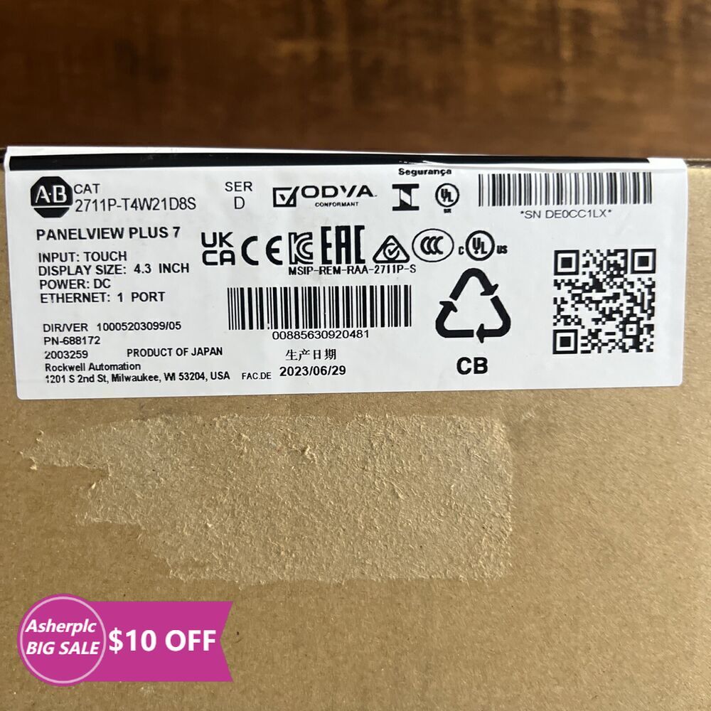 Allen Bradley 2711P-T4W21D8S /C Panelview Plus 7 Touch Screen New Factory Sealed
