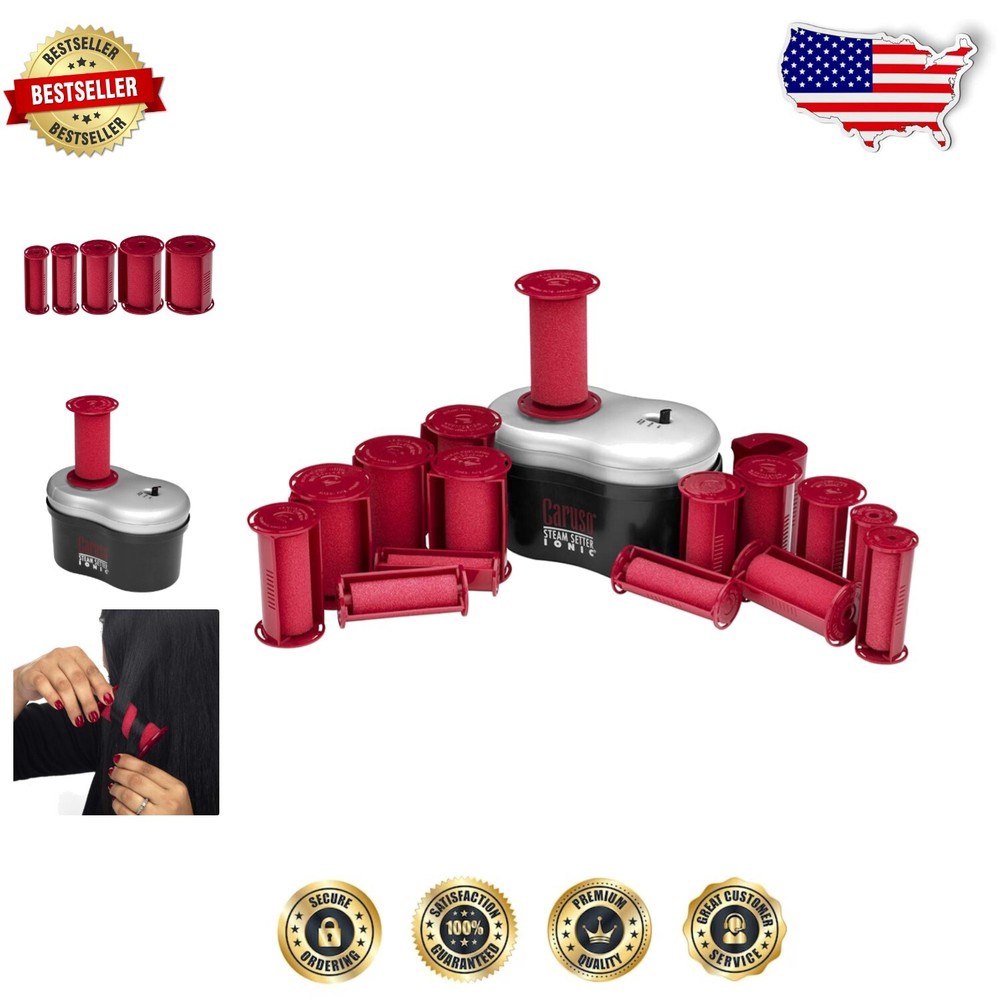 IONIC 30-Piece Molecular Steam Hairsetter with 5 Sizes of Gentle Foam Rollers