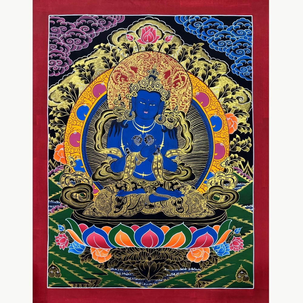 Vajradhara Exquisite Handmade Thangka Art Tibetan Buddhist Painting