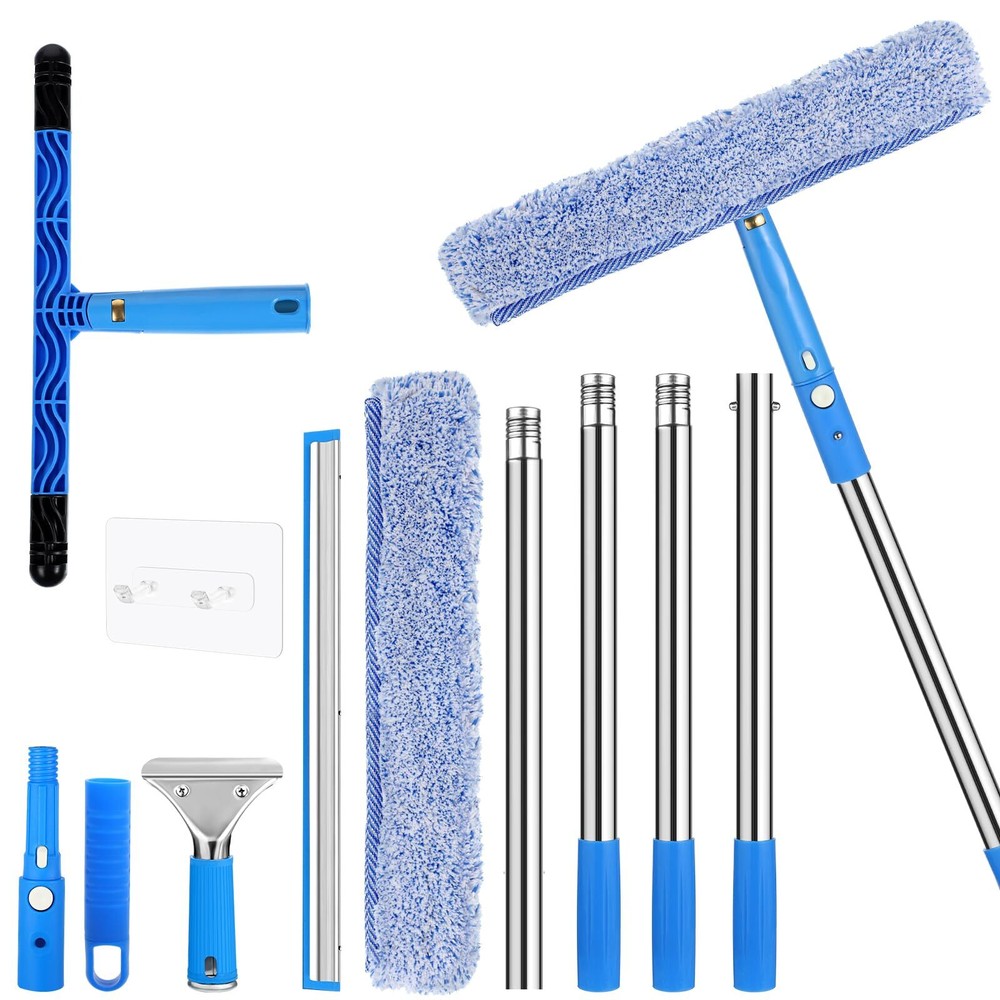 Window Cleaning Kit,Window Cleaning Tool Window Washing Kit with 69-inch Exte...