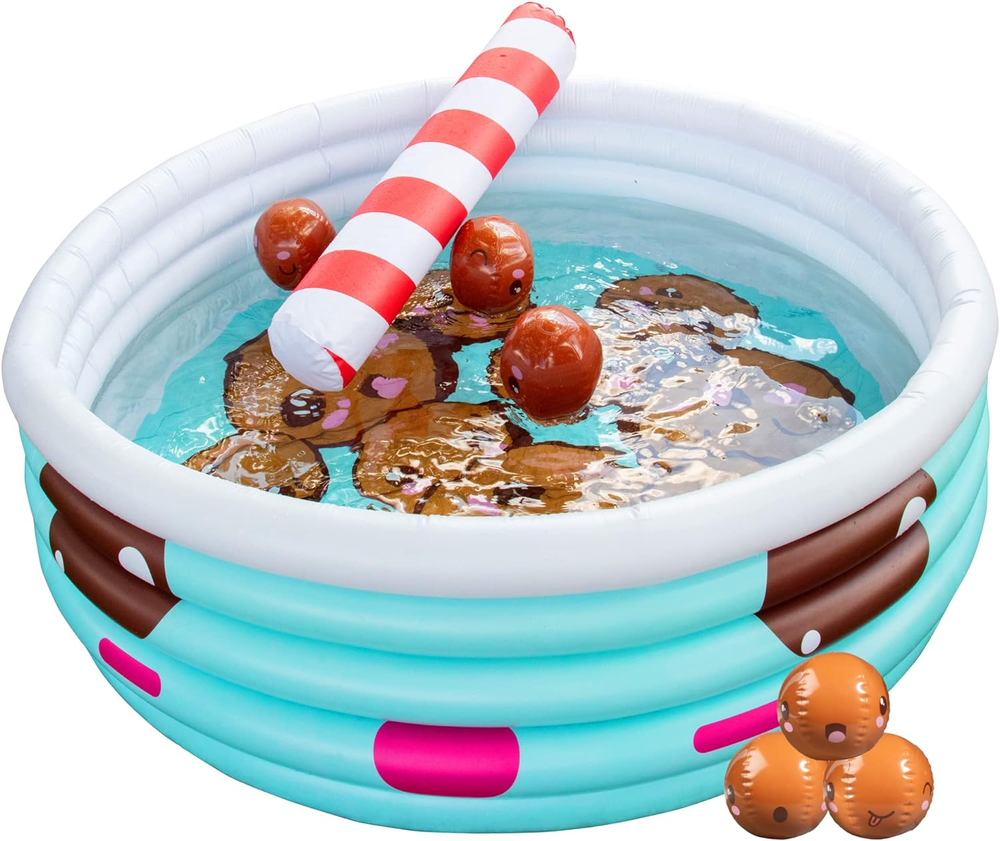 XL Inflatable Kiddie Pool with Mini Beach Balls & Noodle Toy