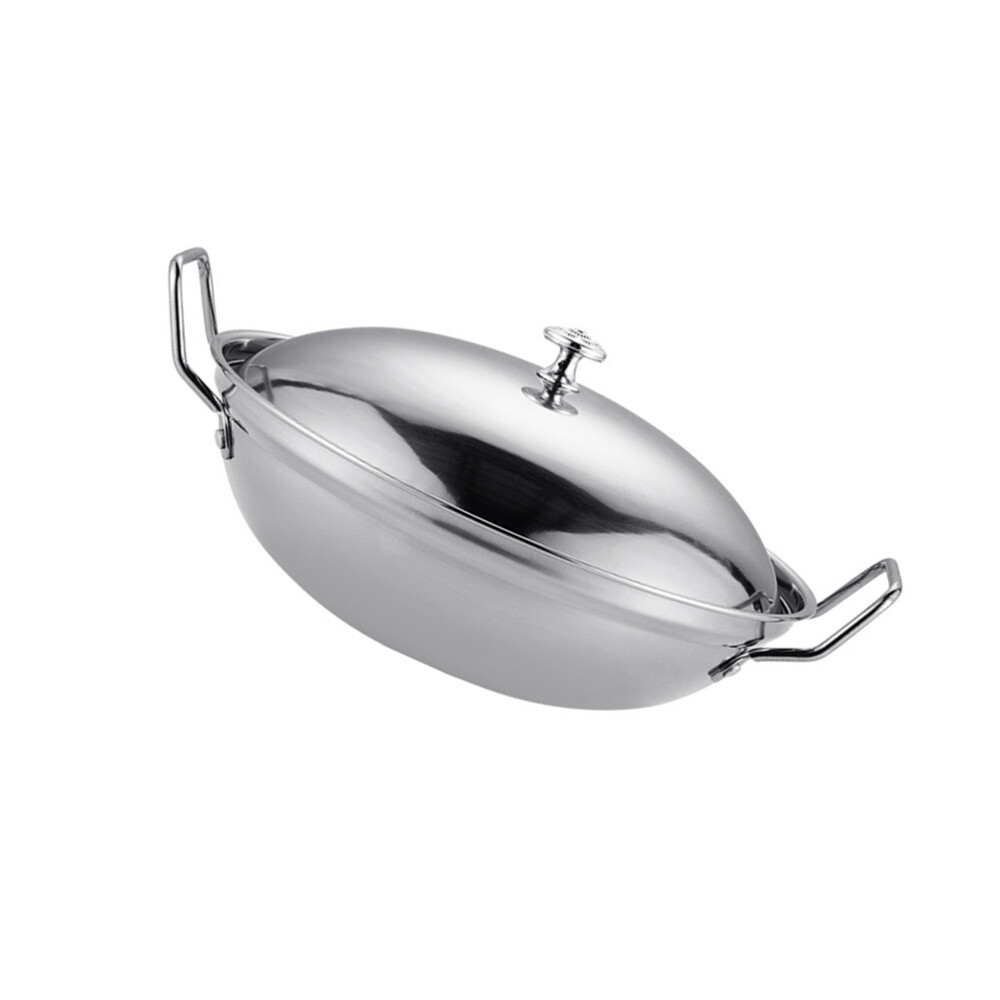 Small Steel Frying Pan Cooking Pots Stainless Smooth Surface