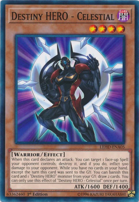 Destiny HERO Celestial LEHD-ENA05 Common 1st Edition NM Legendary Duelist