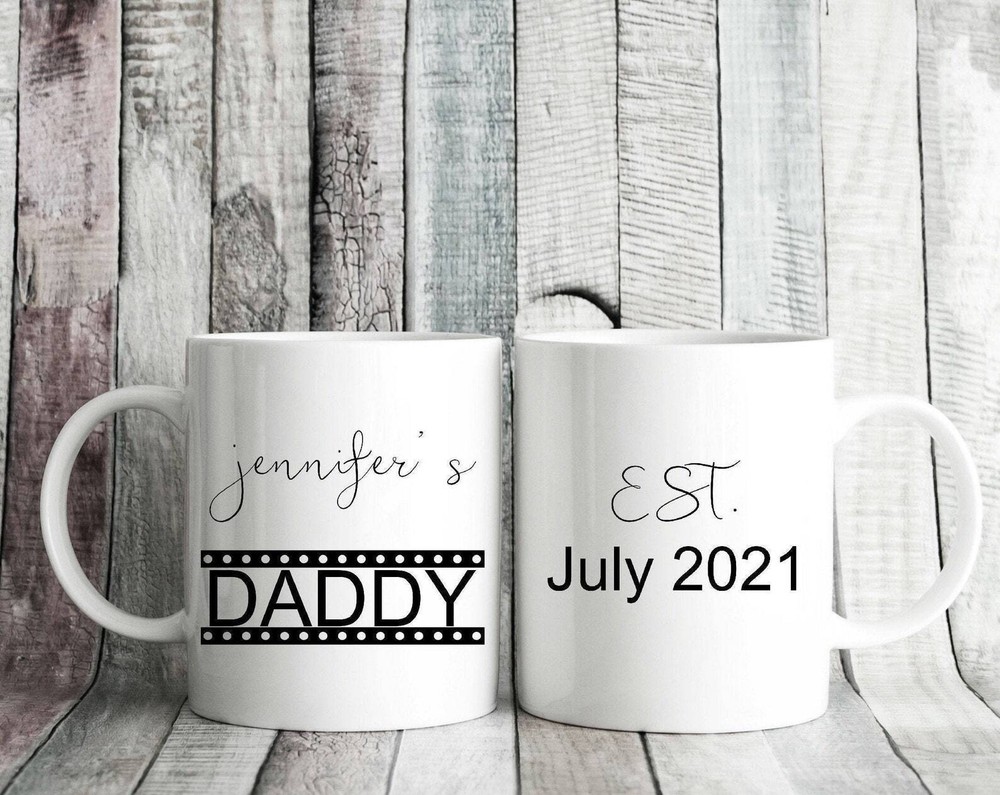 Daddy Est 2021 Coffee Mug Personalized Name Coffee Mug Gift Daddy Gift For Him