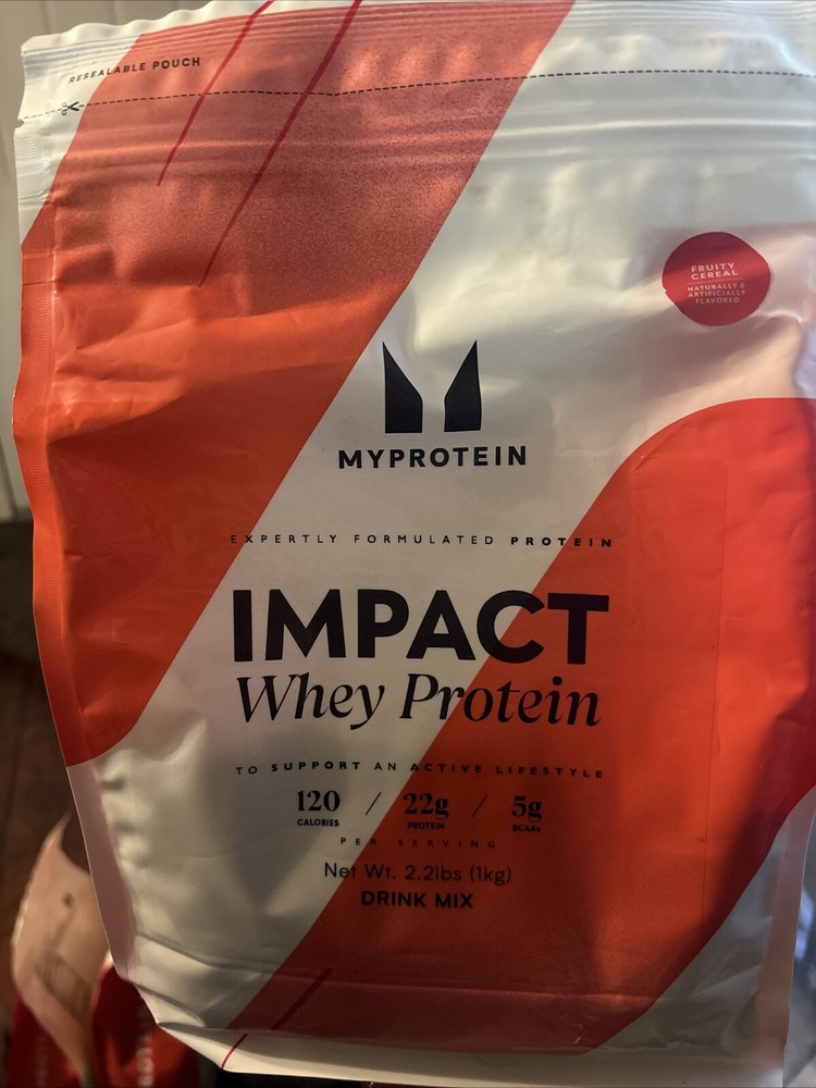 MyProtein Impact Whey Protein Drink Mix 2.2 lbs Fruity Cereal Exp 2/2026