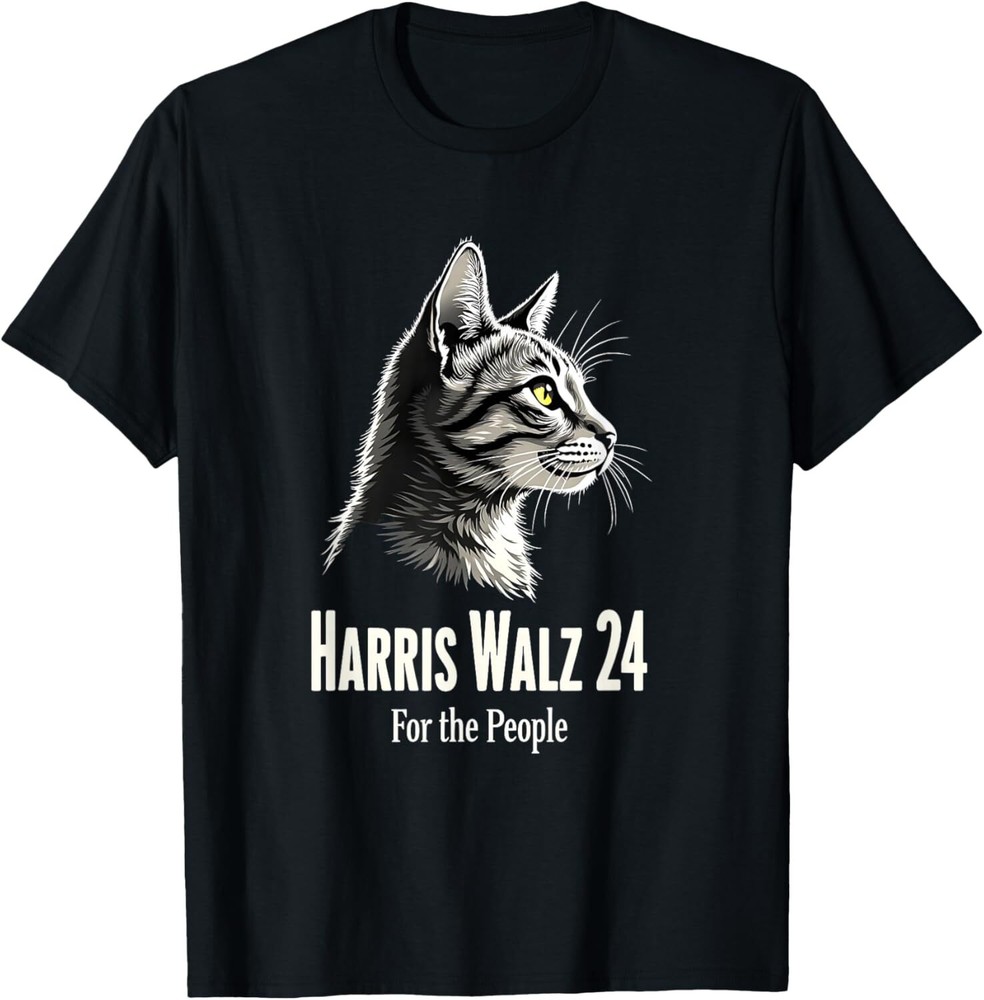 Harris Waltz 2024 For The People Funny Cat Lady Kamala 2024 T-Shirt