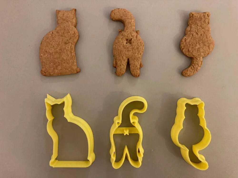 3pcs Cat-Shaped Cookie Cutters for Baking Fun with Kids & Animal Lovers