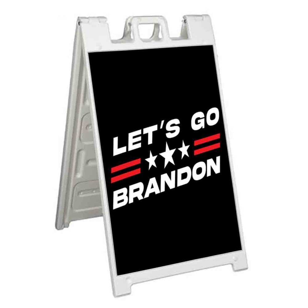 LET'S GO BRANDON Signicade 24x36 Aframe Sidewalk Sign Banner Decal FJB NASCAR