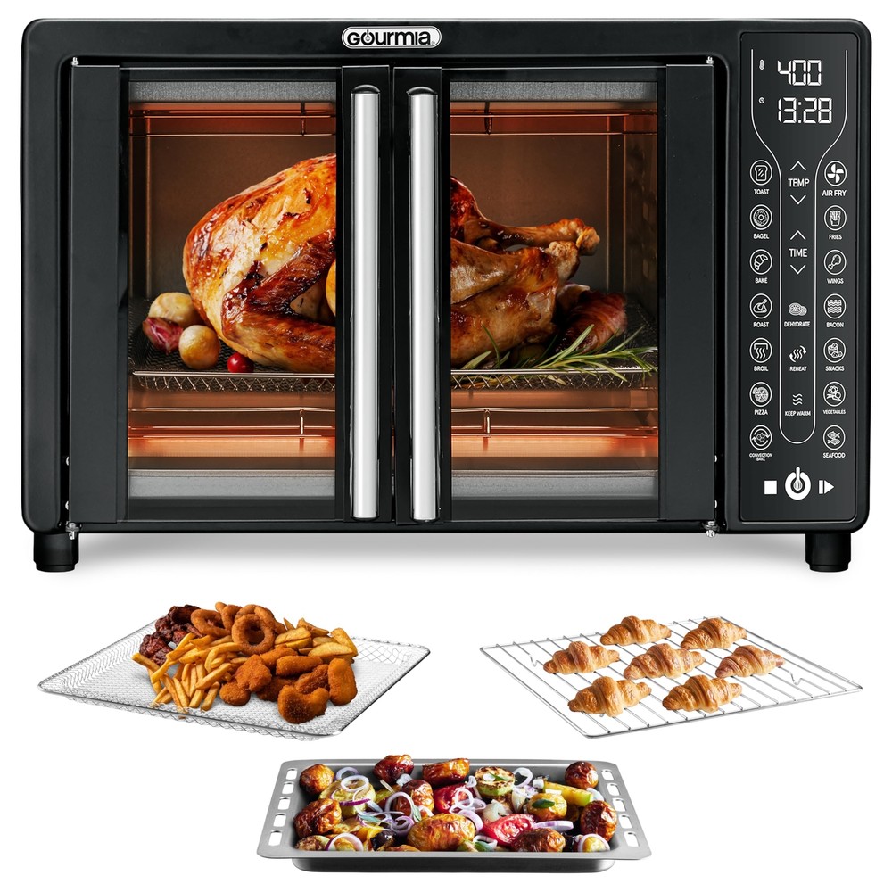 17-Preset Digital French Door Toaster Oven Air Fryer Combo 1700W GTF7460