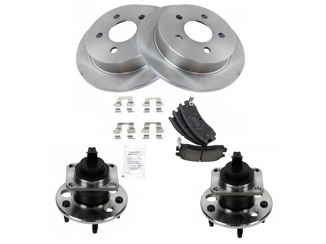 Rear Brake Pad and Rotor and Wheel Hub Kit fits Alero 1999-2004 29YNMG