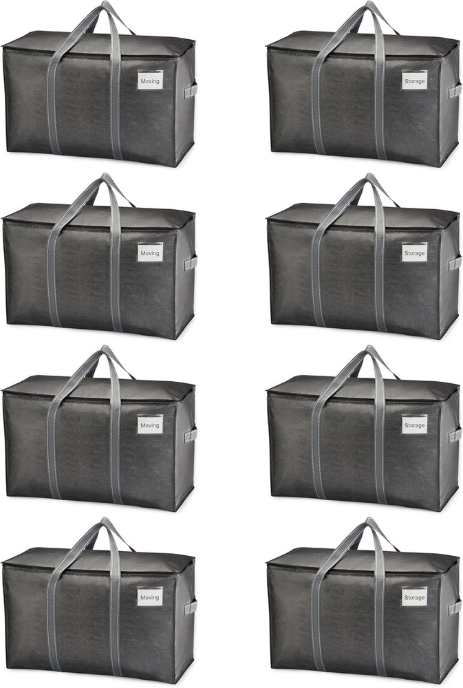 8 Pack Moving Bags, Heavy Duty, Moving Boxes Alternative, Packing Storage Suppli