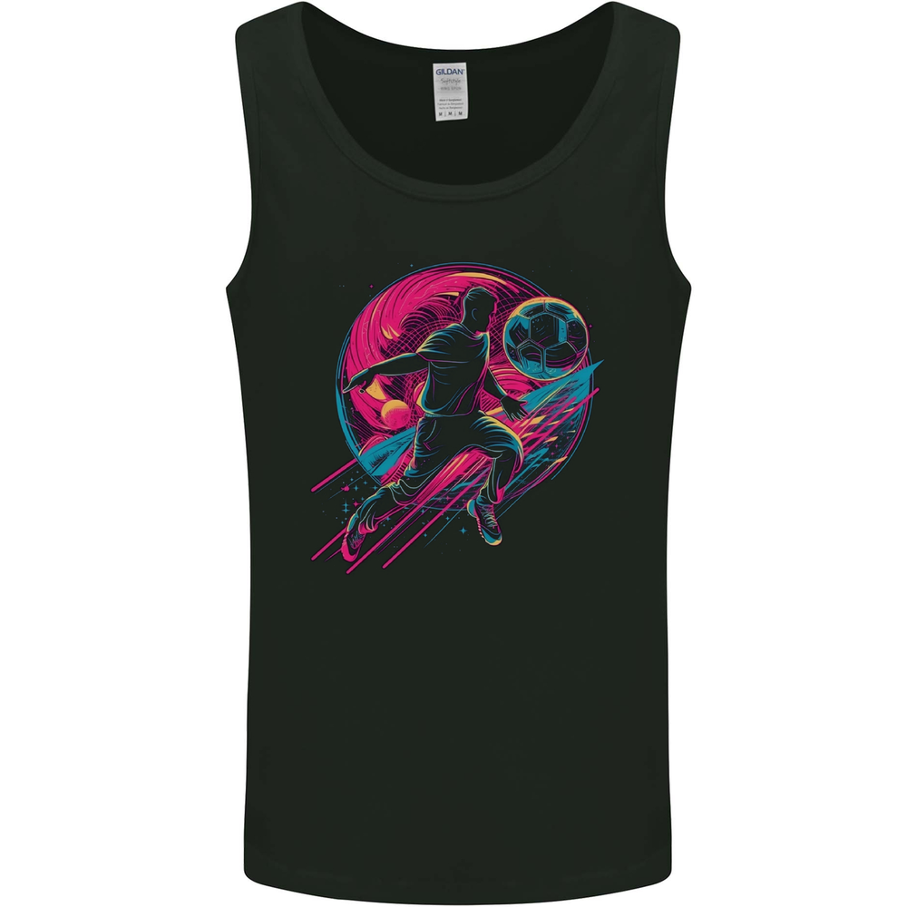 A Retrowave Football Player Soccer Mens Vest Tank Top