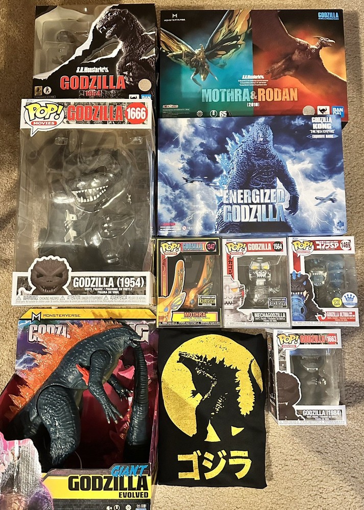 Godzilla Lot of 10  S.H.MonsterArts, Hiya, Funko