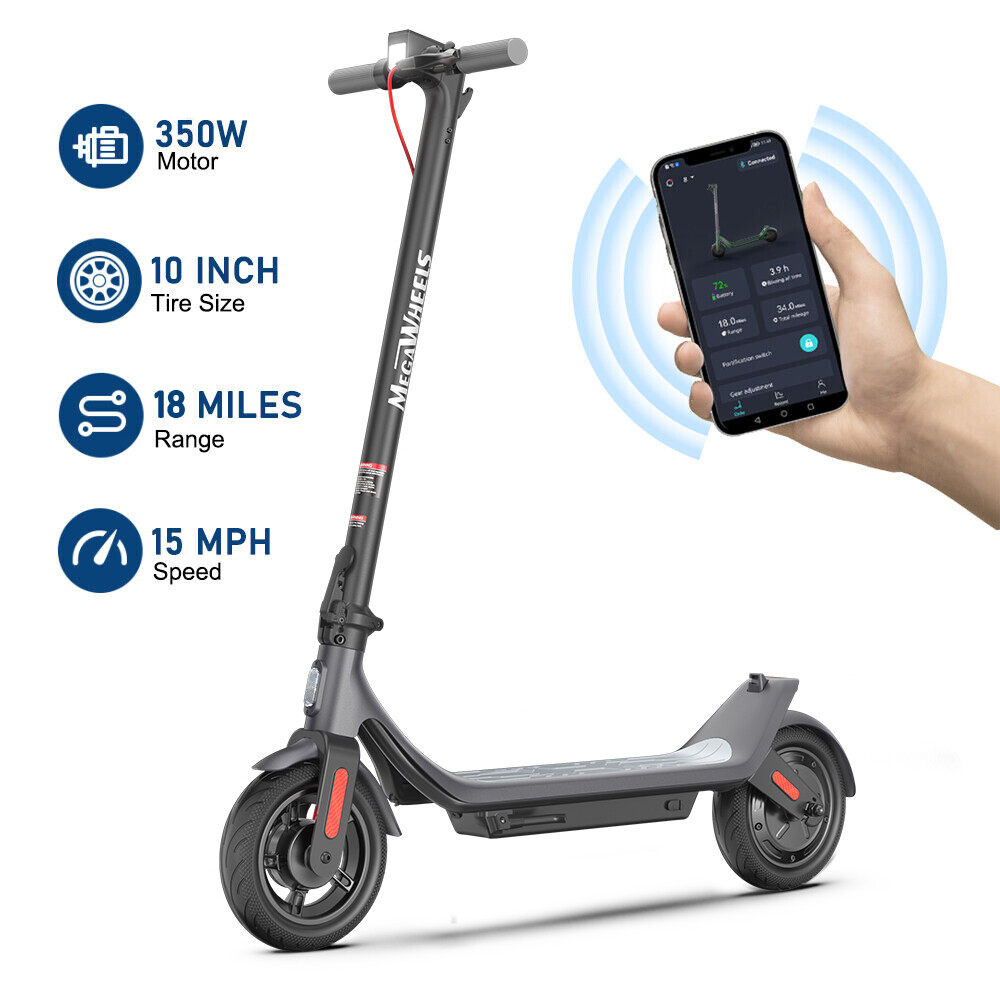 30KM Rang Adult Electric Scooter W/ APP, Foldable Kick E-scooter Safe Commuter