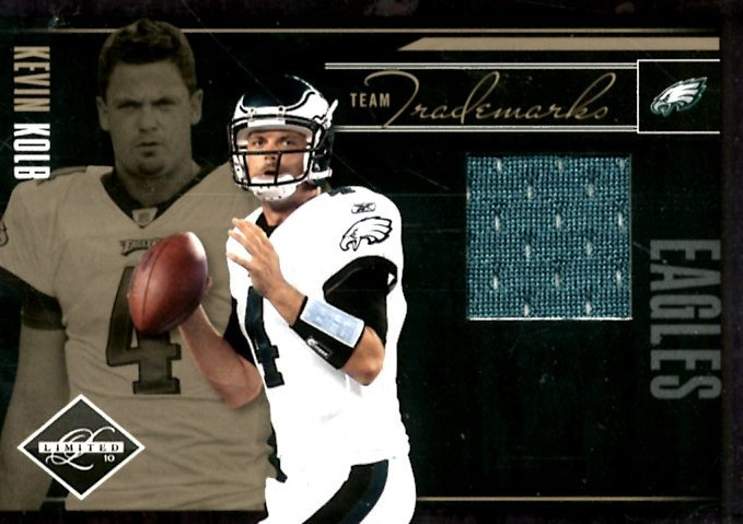 2010 Limited Team Trademarks Materials Football Card #1 Kevin Kolb Jsy /100