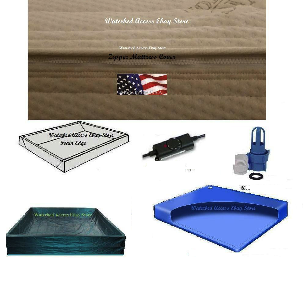 Full Size Softside Waterbed Mattress with Bamboo Cover Free Flow and Heater-image