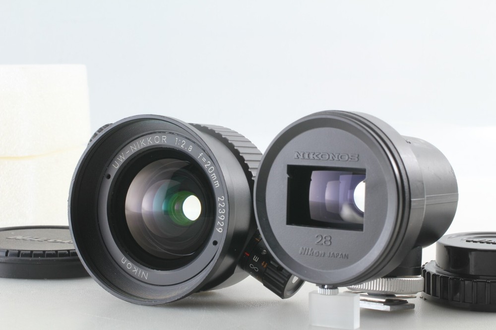 [NEAR MINT+3] Nikon UW Nikkor 20mm f2.8 Lens For Nikonos w/ Finder DF-12 JAPAN