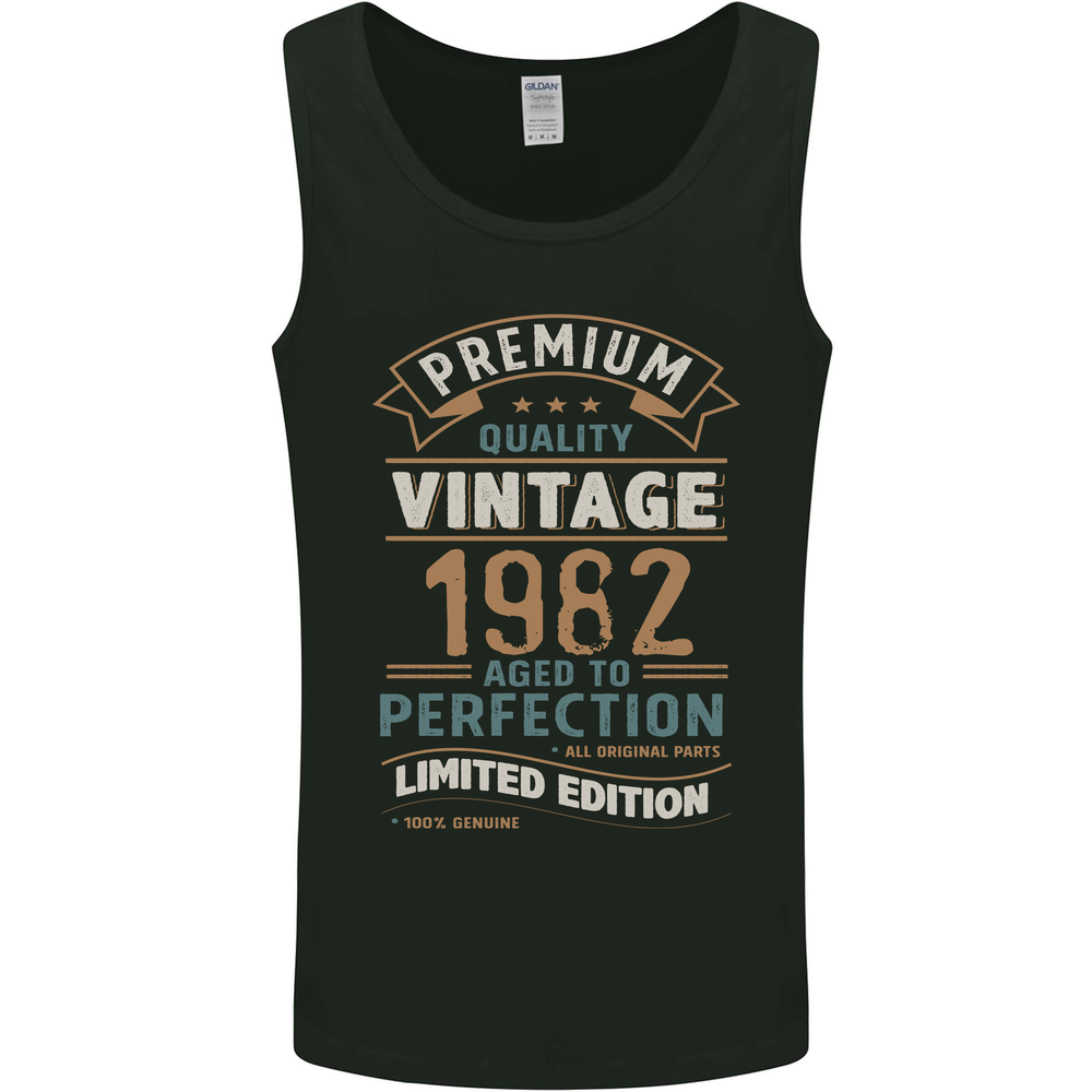 Premium Vintage 43rd Birthday 1982 Mens Vest Tank Top