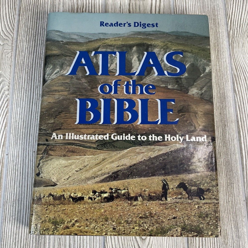 Vintage 1983 Atlas of the Bible by Readers Digest with 1985 Prophets Map  