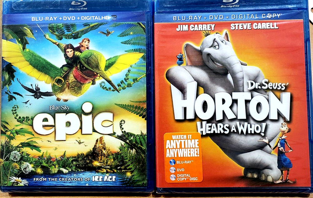 $45 Value (2) NEW Blu Ray Titles Dr. Seuss’ Horton Hears a Who! & EPIC Family