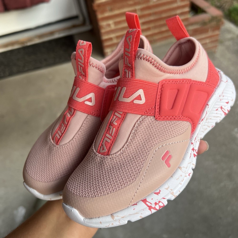 Fila Girls Landbuzzer splatter pink Trainers Sneakers toddler Shoes 12 Us NEW