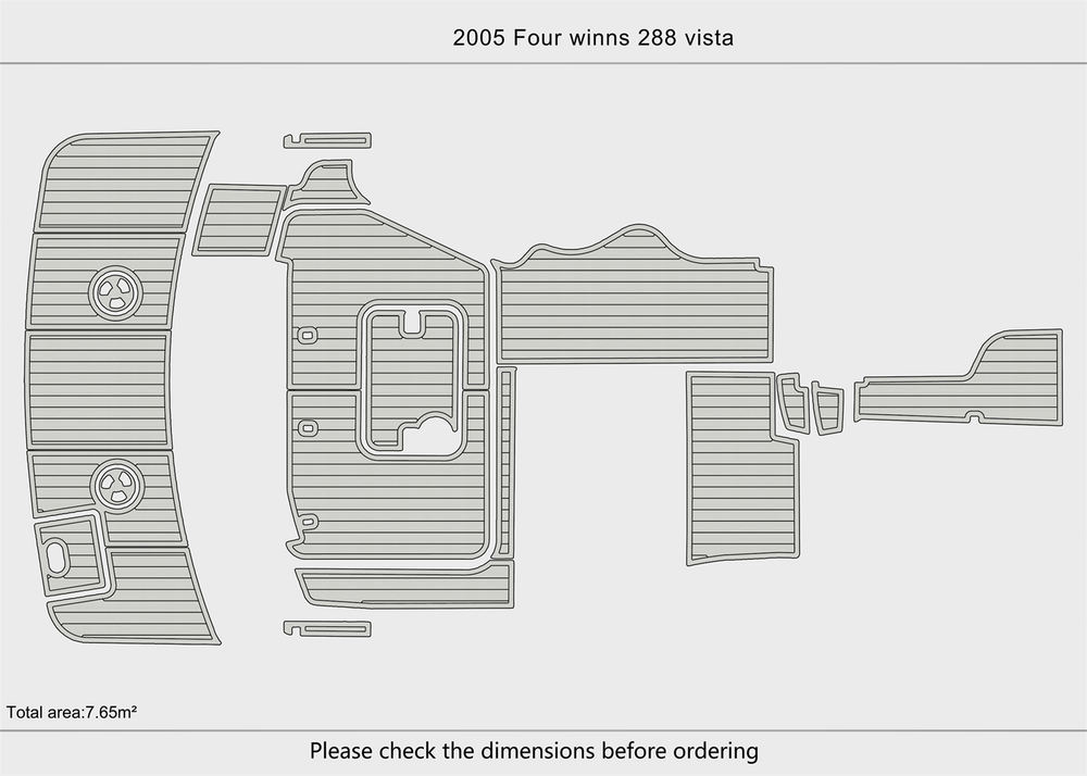 2004-2007 Four winns 288 Vista DuraEVA EVA Foam Boat flooring