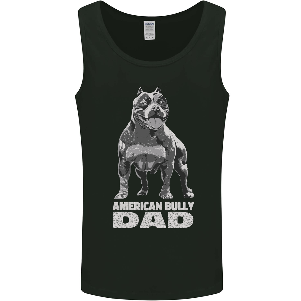 American Bully Dad Funny Fathers Day Dog Mens Vest Tank Top
