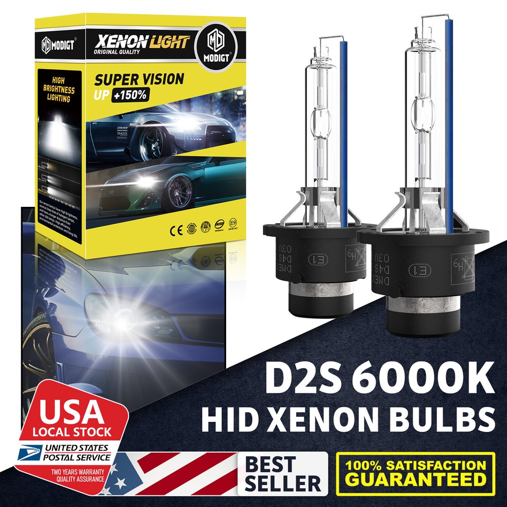 High-quality 2PCS D2S 6000K 35W HID Xenon Headlight Bulbs Replacement For Acura