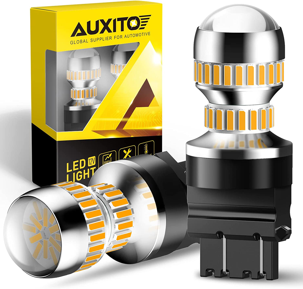 LED Turn Signal Bulb 3157 LED Bulbs Amber Yellow 400% Brighter 3156 3457A 4057 4