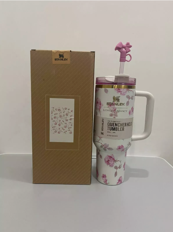 Stanley x LoveShackFancy 40oz Quencher Stainless Steel Tumbler Limited Edition