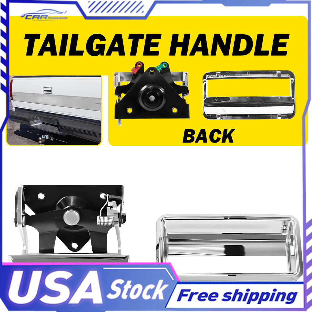 For 1988-2000 Chevy/GMC K2500 Truck Chrome Tailgate Tail Gate Handle&Bezel Set
