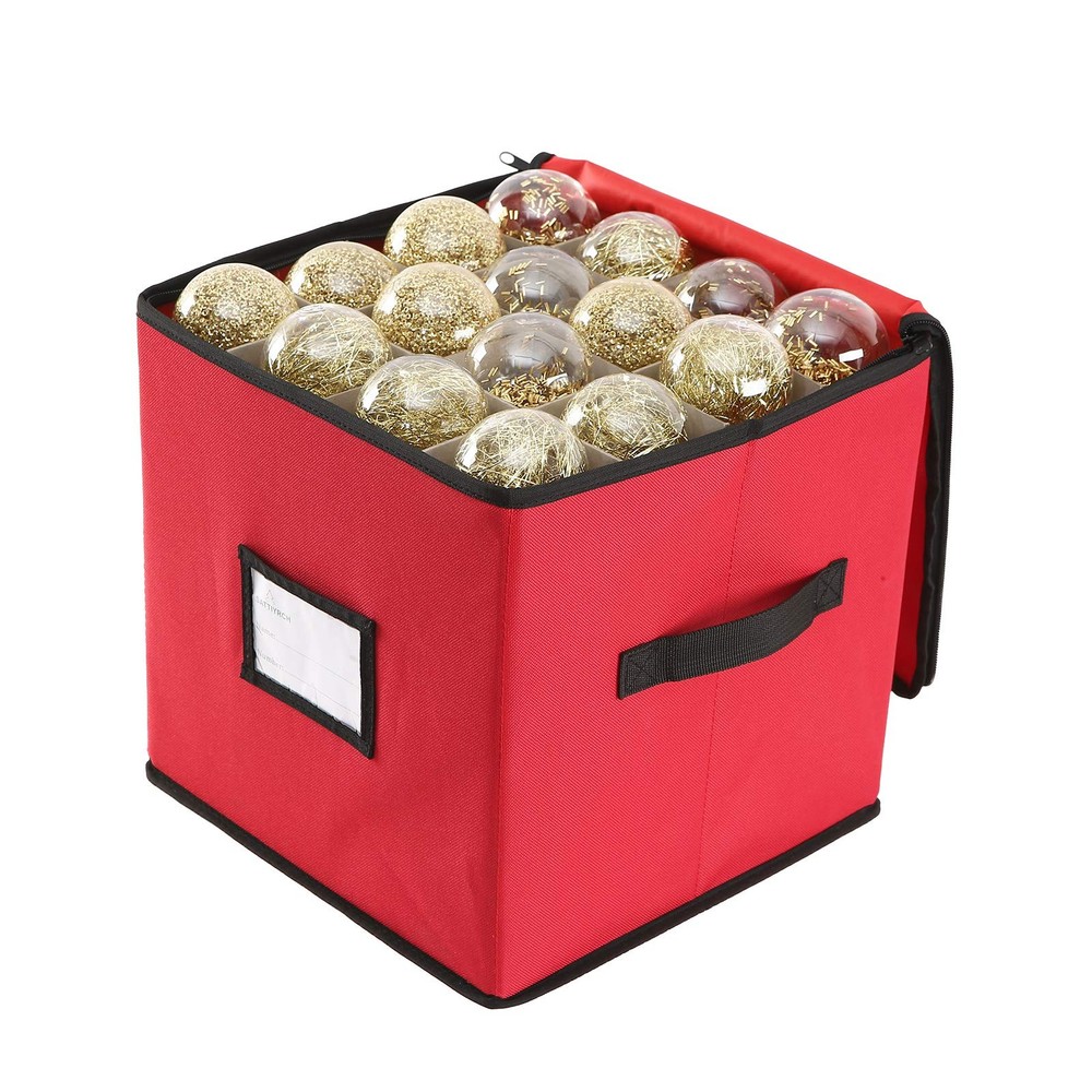Best Sattiyrch Christmas Ornament Storage Box 600D Oxford Fabric Stores up-to 64