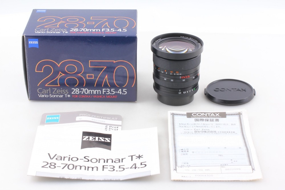MINT BOX Contax Carl Zeiss 28-70mm f3.5-4.5 MMJ C/Y Japan Lens