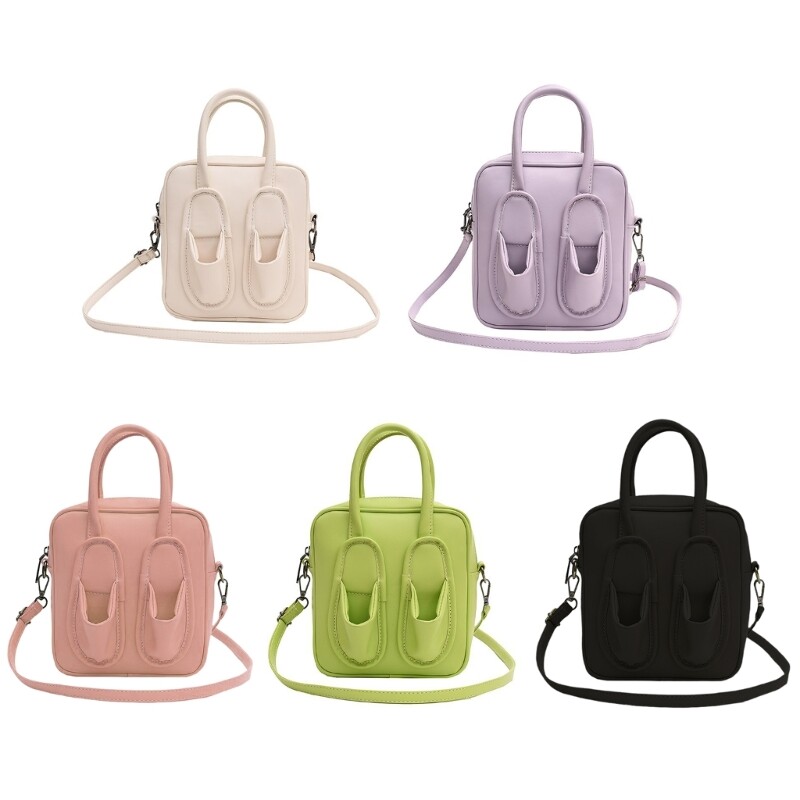 Womens PU Shoulder Bag Slippers Crossbody Bag Small Handbag Bag