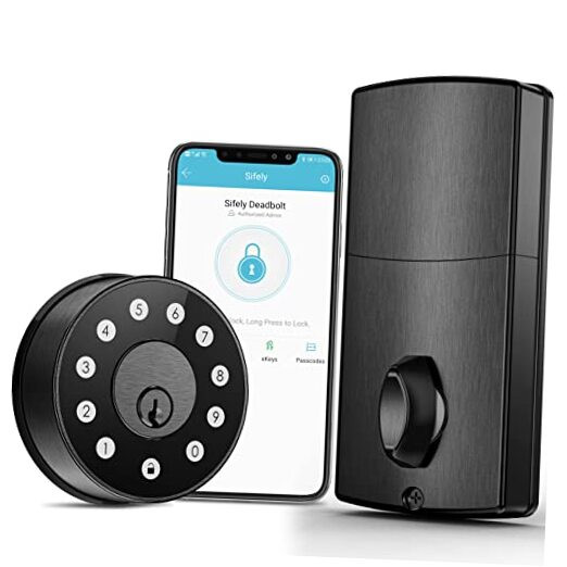 Smart Keyless Entry Deadbolt Lock for Front Door with WiFi & Bluetooth
