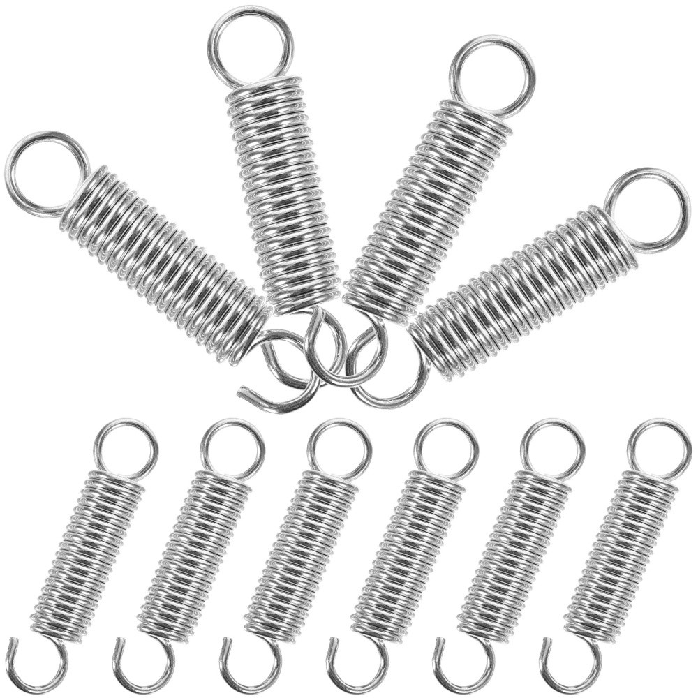 10-Piece Tension Spring Set - Extended & Compressed Coil Springs by Size