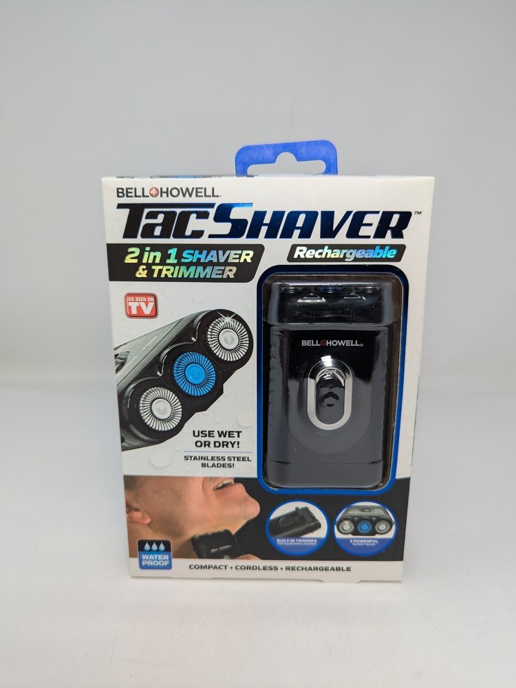 Bell and Howell Tac Shaver Rechargeable 2 in 1 Shaver Trimmer