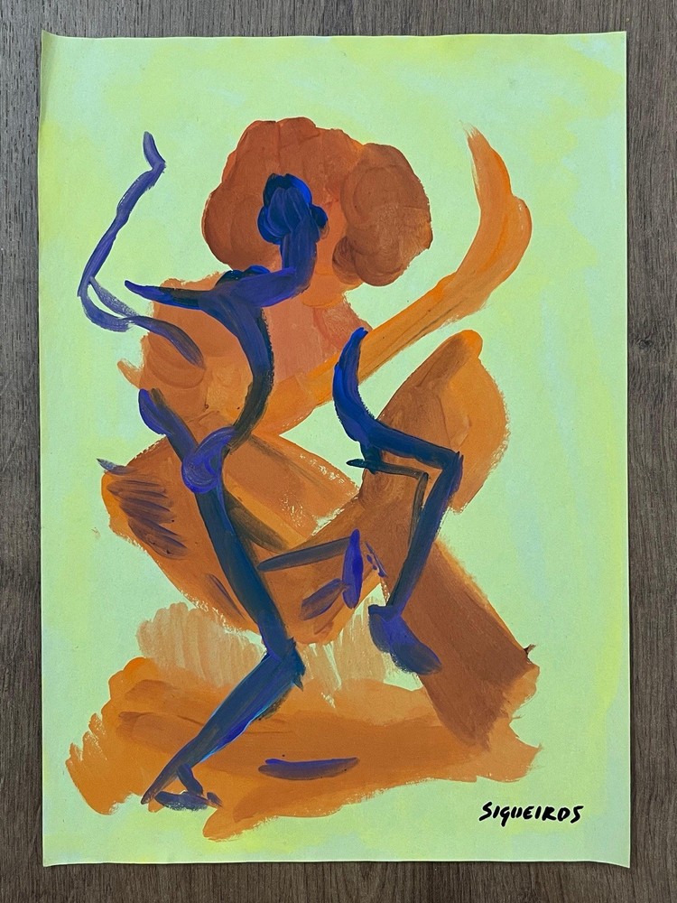 David Alfaro Siqueiros Drawing on paper (Handmade) Signed & Stamped