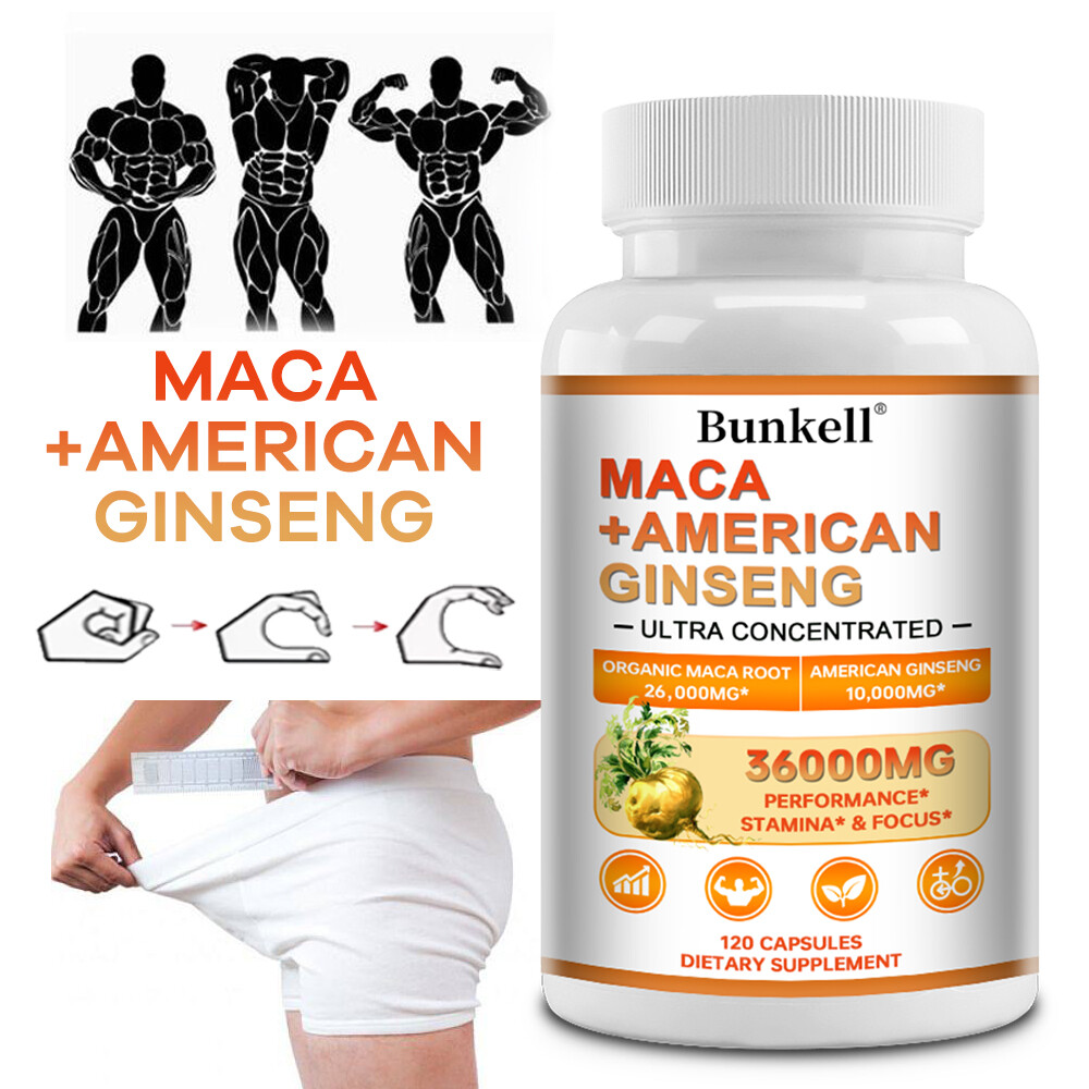 Maca + American Ginseng for Men, Performance, Stamina & Focus Support