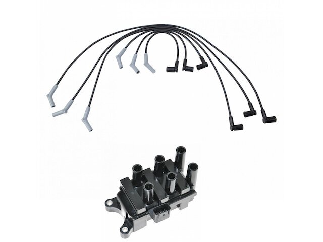 Ignition Coil and Spark Plug Wire Set fits E150 Econoline 2001-2002 46WGMZ