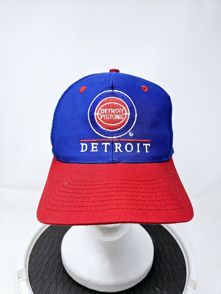 Vintage Detroit Pistons 90s Front Row Snapback Hat NBA Used FAST SHIPPING