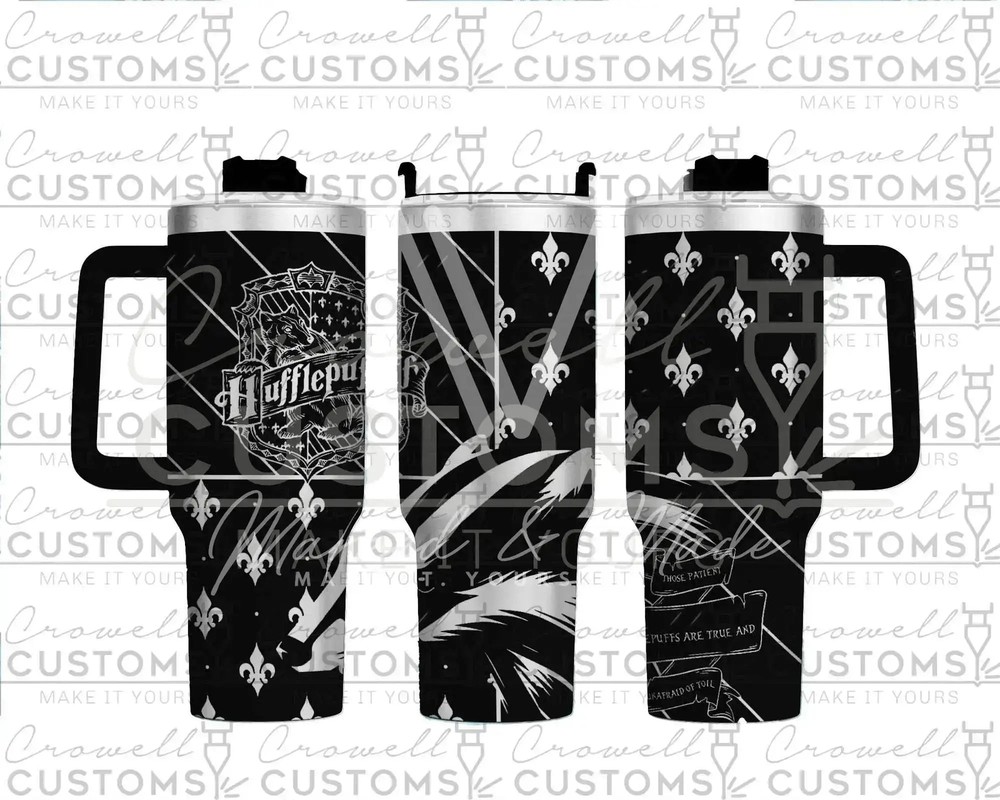 Harry Potter Hufflepuff Hogwarts House Quencher Tumbler 30oz 40oz Stanley Cup Styles